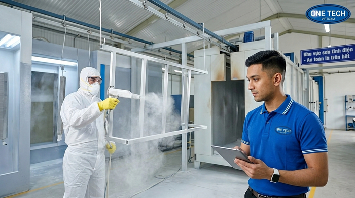 Quy trình sơn tĩnh điện tại Cần Thơ cho sản phẩm kim loại