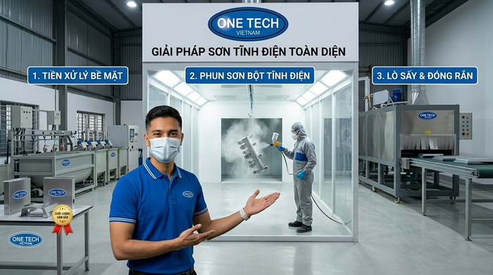 Quy trình sơn tĩnh điện Cần Thơ từ xử lý bề mặt đến sấy thành phẩm