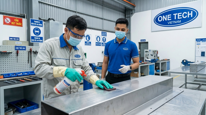 Xử lý bề mặt kim loại trước khi sơn tĩnh điện tại Cần Thơ