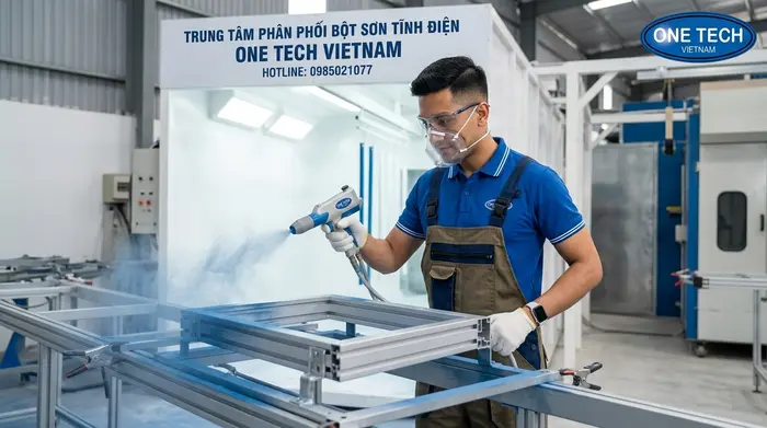 Quy trình phun bột sơn tĩnh điện Cần Thơ trên bề mặt kim loại