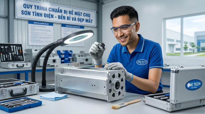 Chuẩn bị bề mặt trước khi sơn tĩnh điện tại Cần Thơ Chuẩn bị bề mặt và cách nâng cao độ bền sơn tĩnh điện