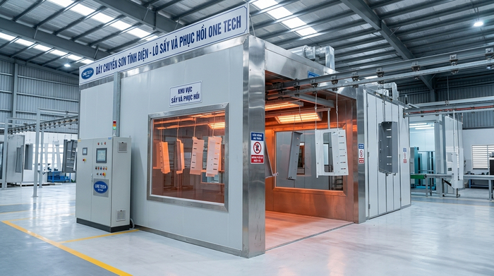 Lò sấy đóng rắn lớp sơn tĩnh điện tại Cần Thơ