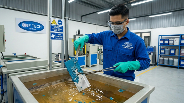 Tẩy sơn tĩnh điện bằng phương pháp hóa học cần kiểm soát an toàn
