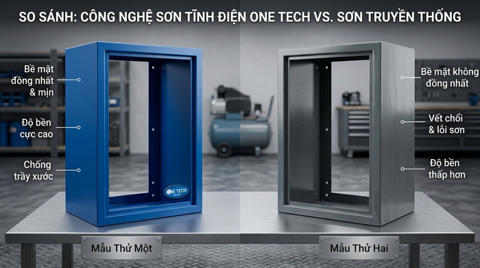 So sánh sơn tĩnh điện và sơn truyền thống cho sản phẩm kim loại