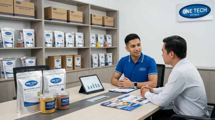 Tư vấn bột sơn tĩnh điện Onetech cho khách hàng tại Cần Thơ