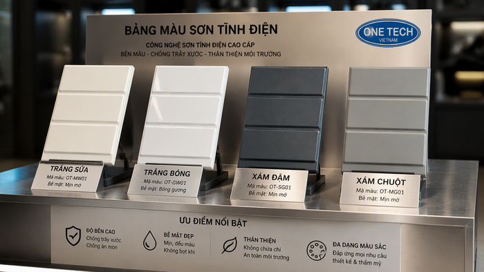 Bảng màu sơn tĩnh điện đen trắng xám phổ biến tại Cần Thơ