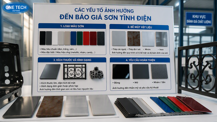 Các yếu tố ảnh hưởng đến báo giá sơn tĩnh điện màu hot tại Cần Thơ