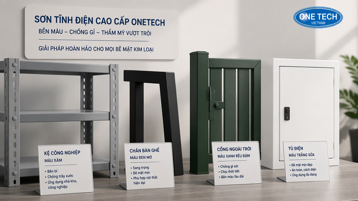 Gợi ý chọn màu sơn tĩnh điện theo từng nhóm sản phẩm tại Cần Thơ