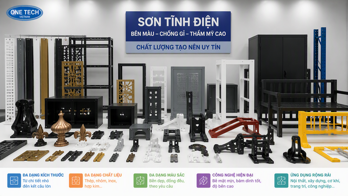 Giá sơn tĩnh điện Cần Thơ phụ thuộc vào kích thước và độ phức tạp sản phẩm