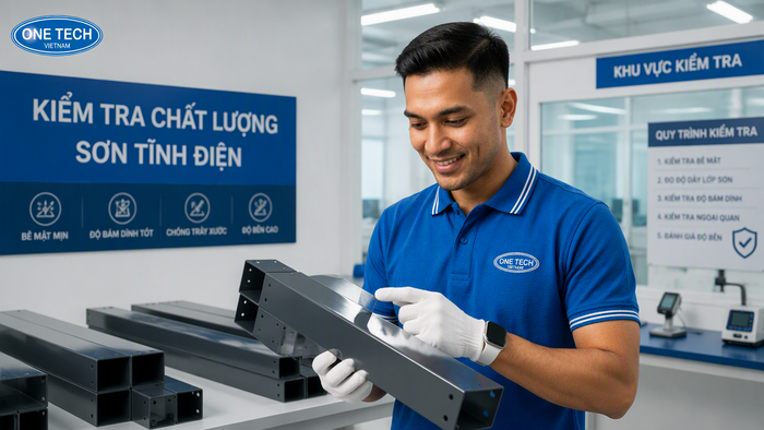 Kiểm tra sản phẩm sau khi hoàn thiện sơn tĩnh điện tại Cần Thơ
