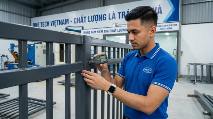Kiểm tra chất lượng sơn tĩnh điện hàng rào Kiểm tra độ phủ và độ bám sơn tĩnh điện trên hàng rào